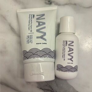 Navy Haircare Swell Styling and Thickening Cream, full size and travel size